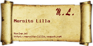 Mersits Lilla névjegykártya